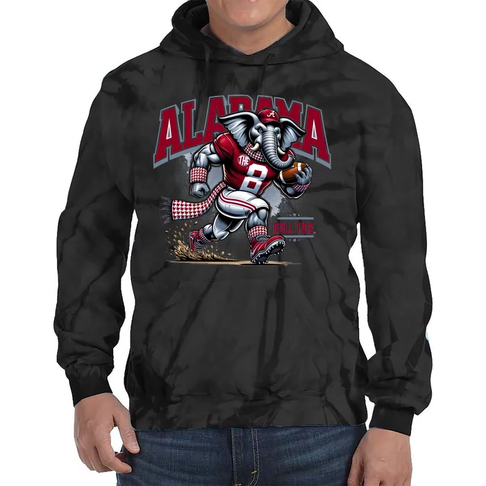 Alabama Roll Tide Football Tie Dye Hoodie