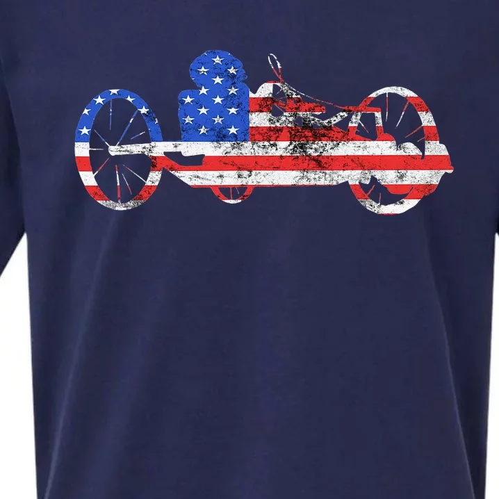 American Recumbent Trike USA Cycling Recumbent Bike Triker Sueded Cloud Jersey T-Shirt