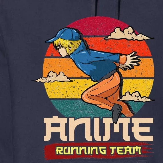 Anime Running Team Manga Funny Gift Premium Hoodie