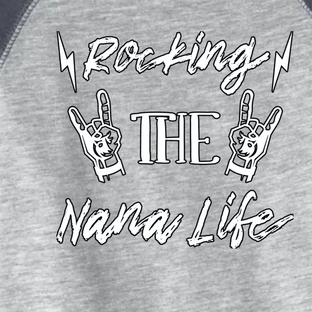 Awesome Rocking The Nana Life Grandma Best Nana Grandmother Toddler Fine Jersey T-Shirt