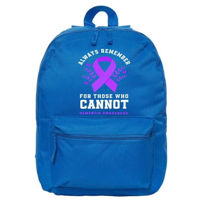 Always Remember Those Cannot Purple Detia Awareness Funny Gift 16 in Basic Backpack