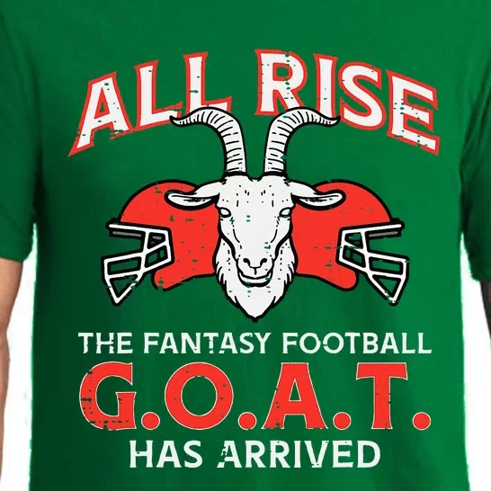 All Rise The Fantasy Football Goat Has Arrived Champion Pajama Set