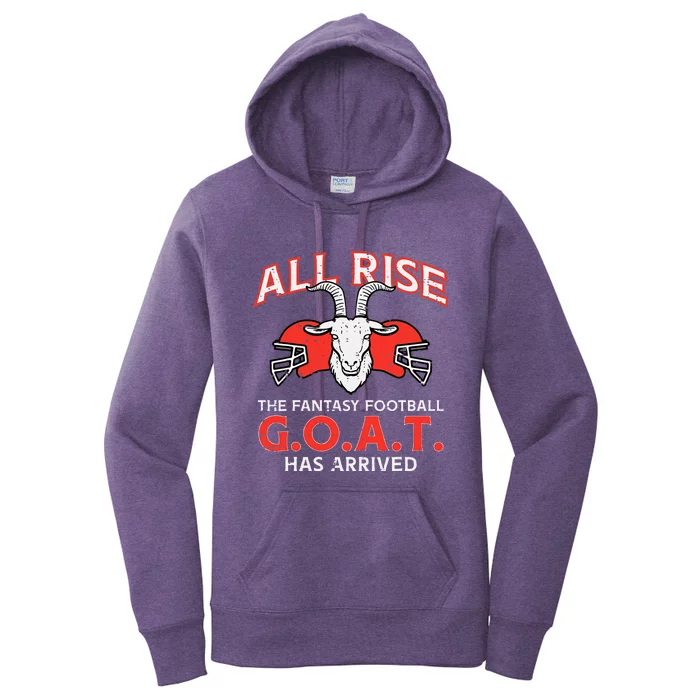 All Rise The Fantasy Football Goat Has Arrived Champion Women's Pullover Hoodie