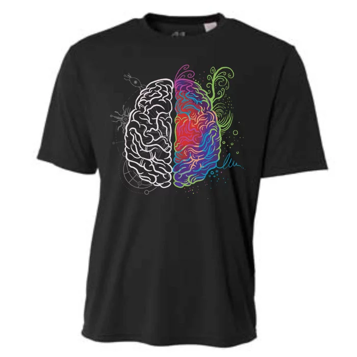 Artistic And Logical Brain Cooling Performance Crew T-Shirt