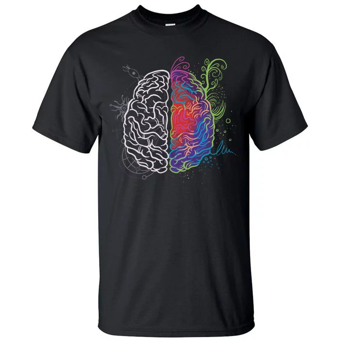 Artistic And Logical Brain Tall T-Shirt