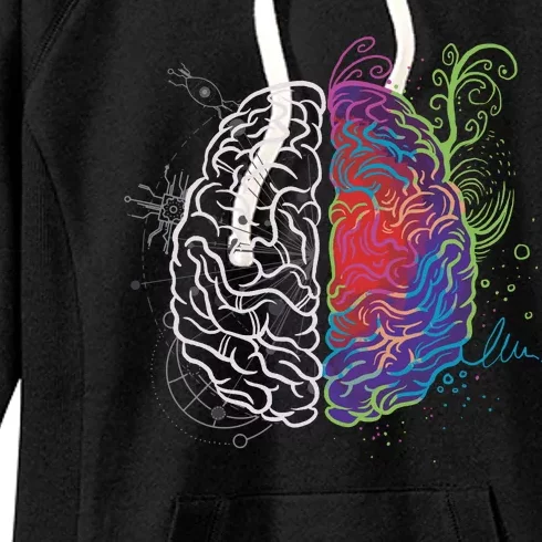 Artistic And Logical Brain Women's Fleece Hoodie