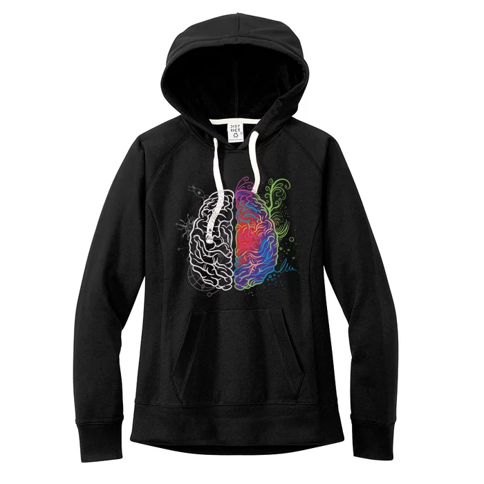 Artistic And Logical Brain Women's Fleece Hoodie