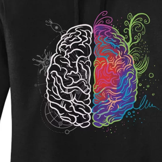 Artistic And Logical Brain Women's Pullover Hoodie