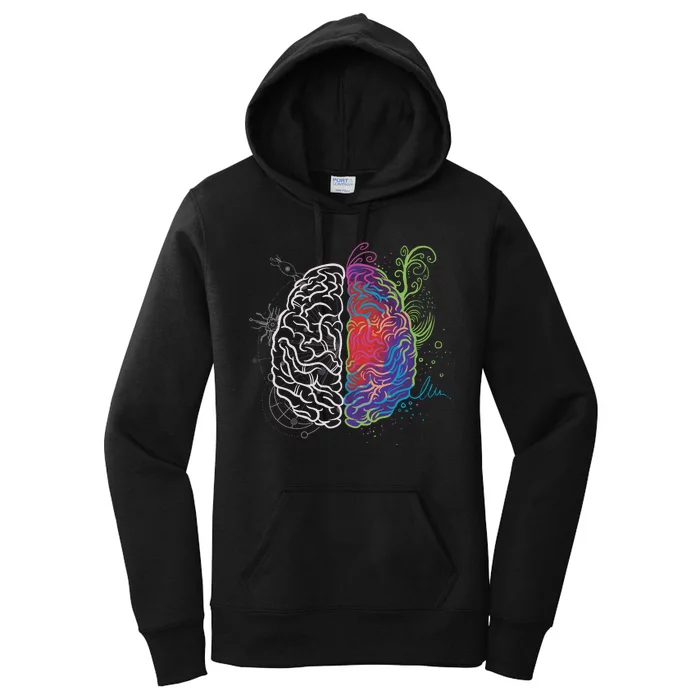 Artistic And Logical Brain Women's Pullover Hoodie