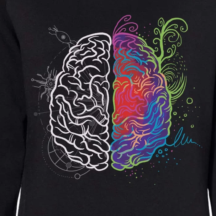 Artistic And Logical Brain Womens California Wash Sweatshirt