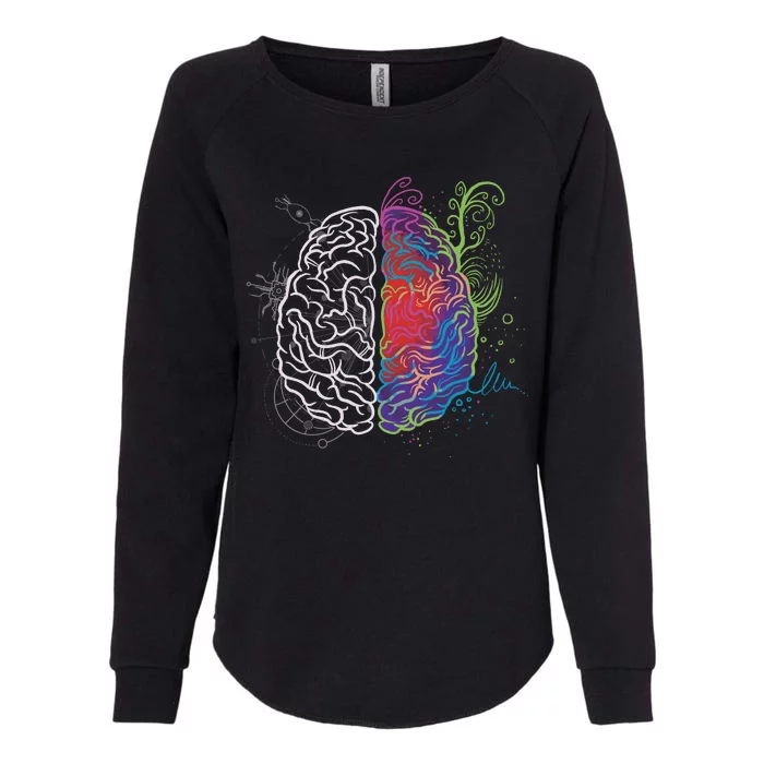 Artistic And Logical Brain Womens California Wash Sweatshirt