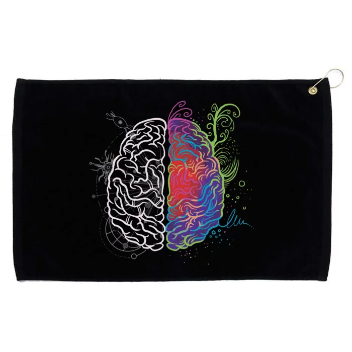 Artistic And Logical Brain Grommeted Golf Towel