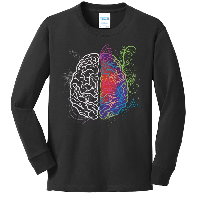 Artistic And Logical Brain Kids Long Sleeve Shirt