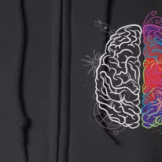 Artistic And Logical Brain Full Zip Hoodie