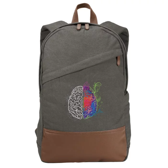 Artistic And Logical Brain Cotton Canvas Backpack