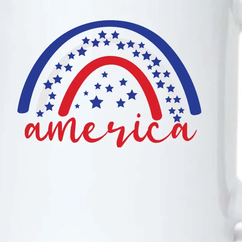 America Rainbow USA Black Color Changing Mug