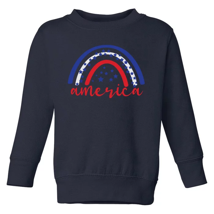 America Rainbow USA Toddler Sweatshirt