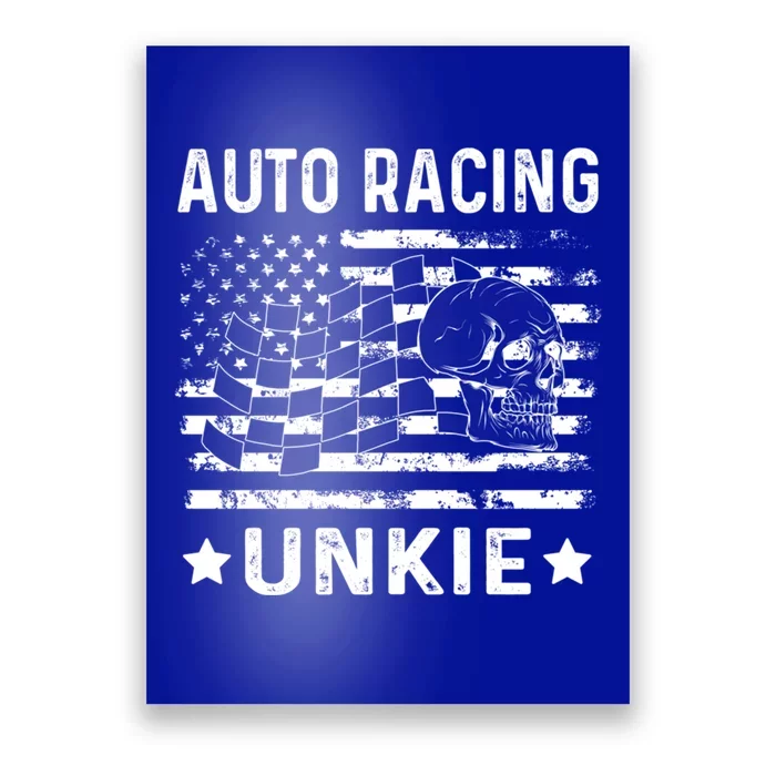 Auto Racing Unkie Uncle Usa Flag 4th Of July Gift Poster