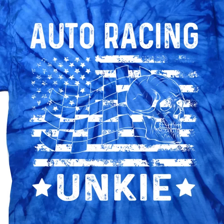 Auto Racing Unkie Uncle Usa Flag 4th Of July Gift Tie-Dye T-Shirt