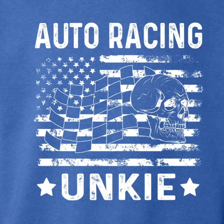 Auto Racing Unkie Uncle Usa Flag 4th Of July Gift Toddler Hoodie