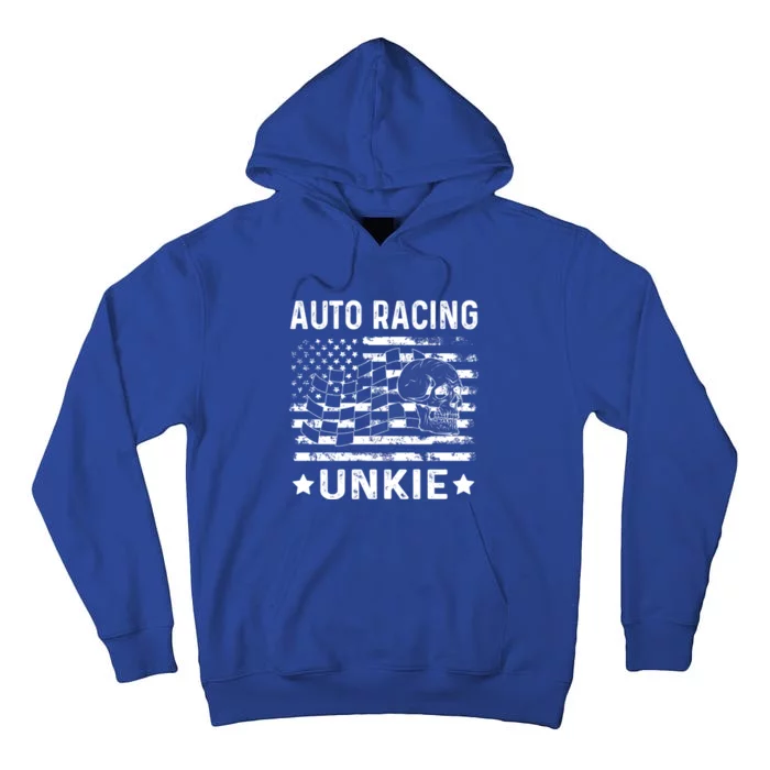 Auto Racing Unkie Uncle Usa Flag 4th Of July Gift Tall Hoodie