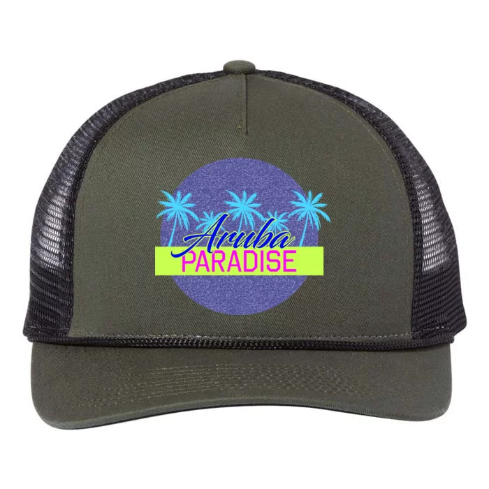 Aruba Paradise Retro Rope Trucker Hat Cap