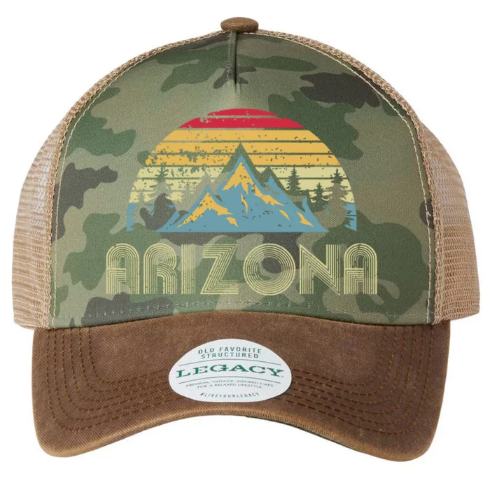 Arizona Retro Vintage Mountains Nature Hiking Legacy Tie Dye Trucker Hat