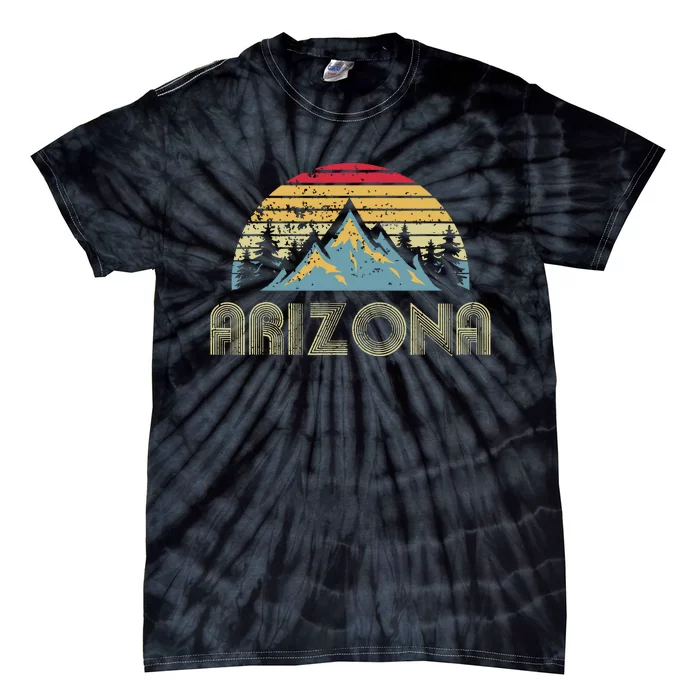 Arizona Retro Vintage Mountains Nature Hiking Tie-Dye T-Shirt