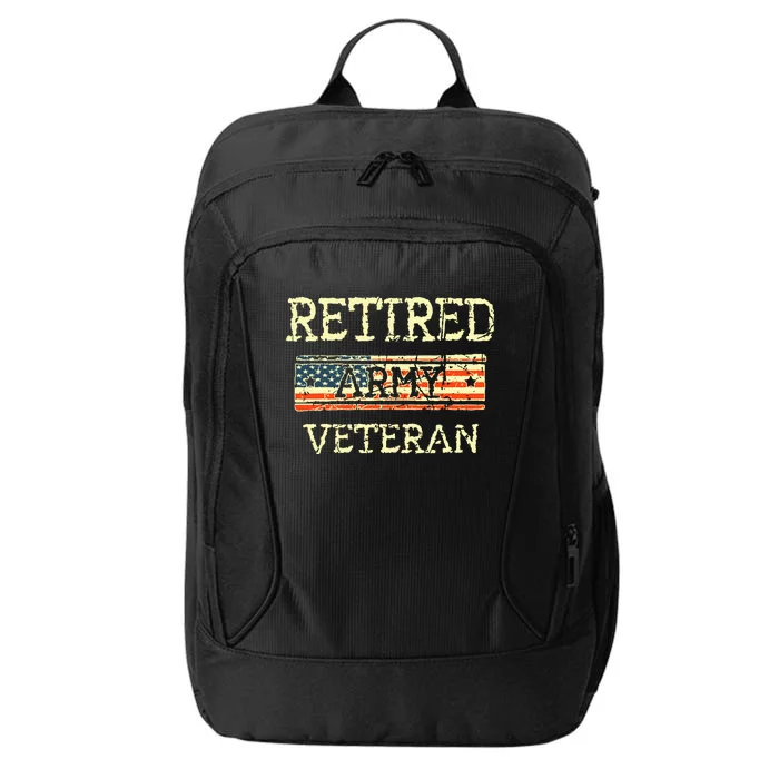 Army Retired Veteran Army American Flag Veteran Retirement City Backpack