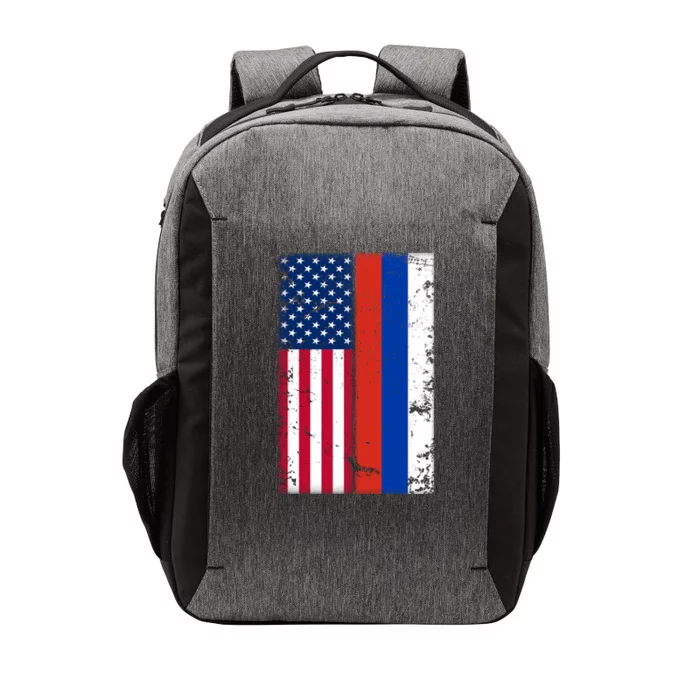 American Russia Vintage Flag Vector Backpack