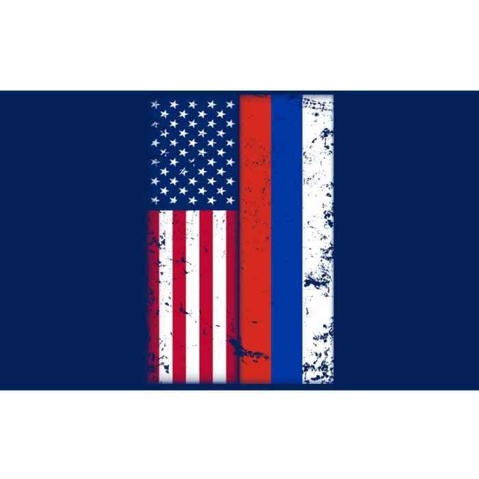 American Russia Vintage Flag Bumper Sticker