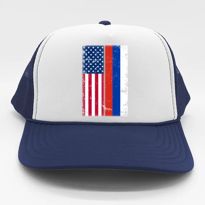 American Russia Vintage Flag Trucker Hat