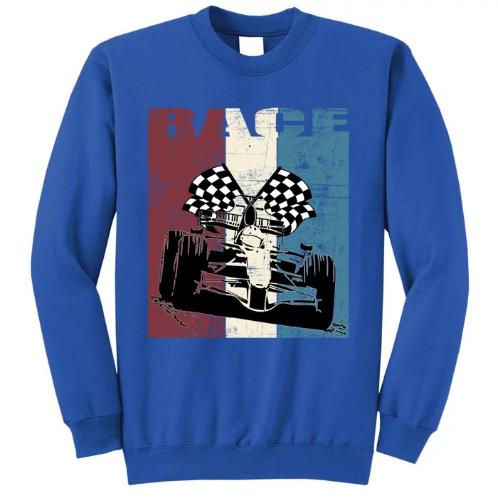 Auto Racing Vintage Car Racing Distressed Cool Gift Tall Sweatshirt