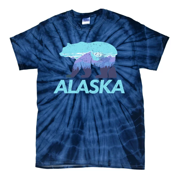 Alaska Retro Vintage Mountains & Outdoors Wilderness State Tie-Dye T-Shirt