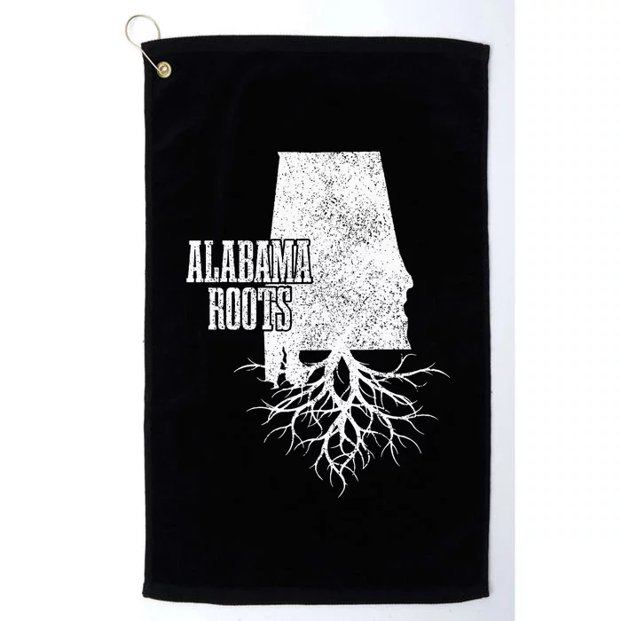 Alabama Roots Vintage Pride State Map Gift Platinum Collection Golf Towel