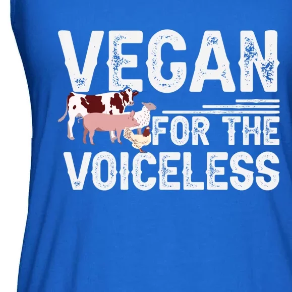 Animal Rights Veganism Plant Based Vegan For The Voiceless Gift Ladies Essential Flowy Tank