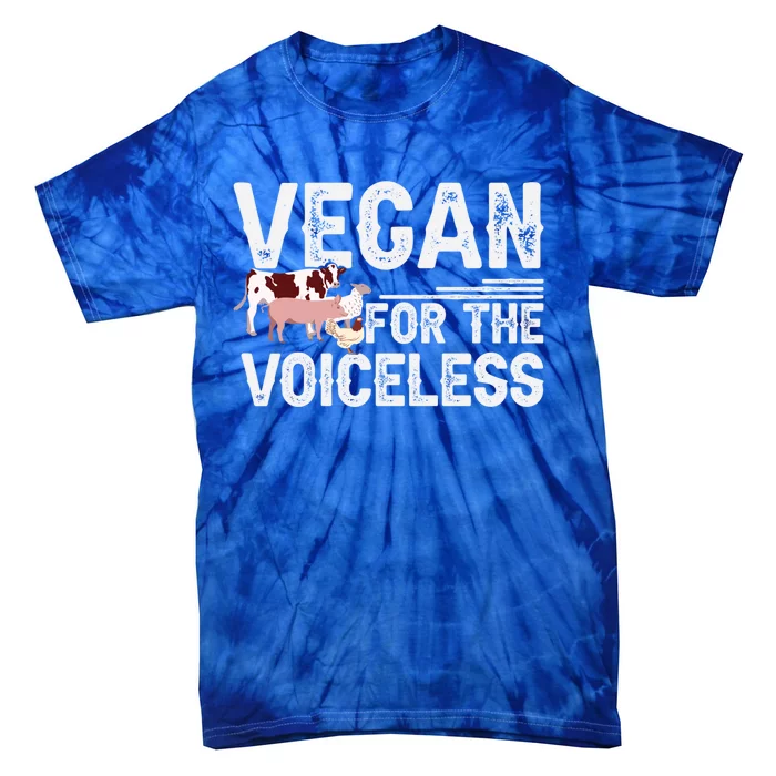 Animal Rights Veganism Plant Based Vegan For The Voiceless Gift Tie-Dye T-Shirt