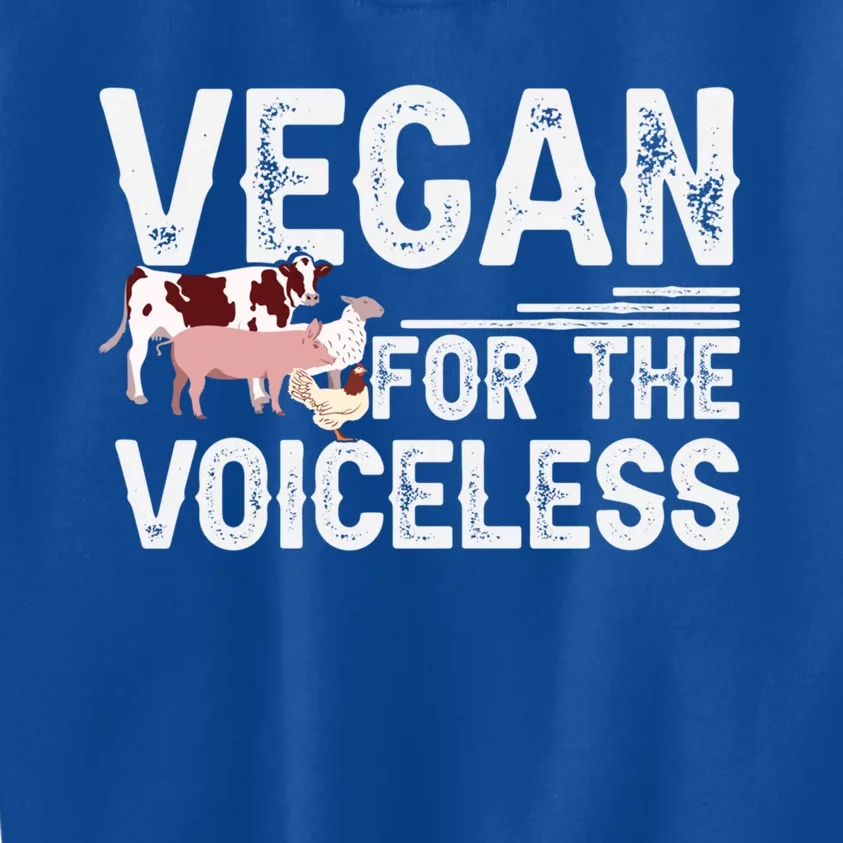 Animal Rights Veganism Plant Based Vegan For The Voiceless Gift Kids Sweatshirt