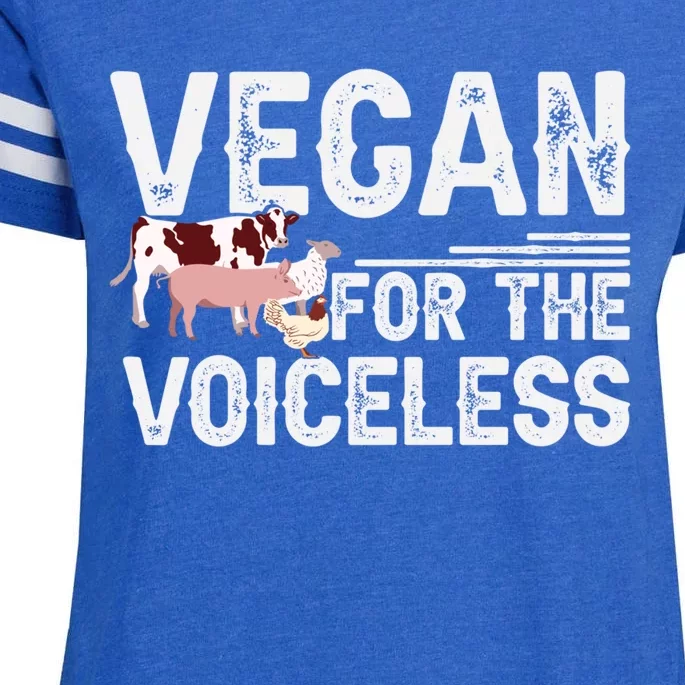 Animal Rights Veganism Plant Based Vegan For The Voiceless Gift Enza Ladies Jersey Football T-Shirt