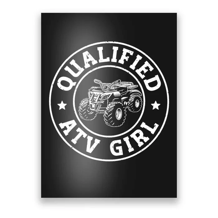 ATV Retro Vintage Quad Bikes Girl Poster