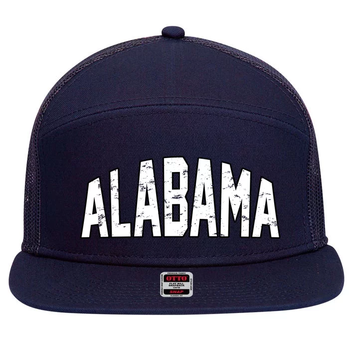 Alabama Retro Vintage 7 Panel Mesh Trucker Snapback Hat