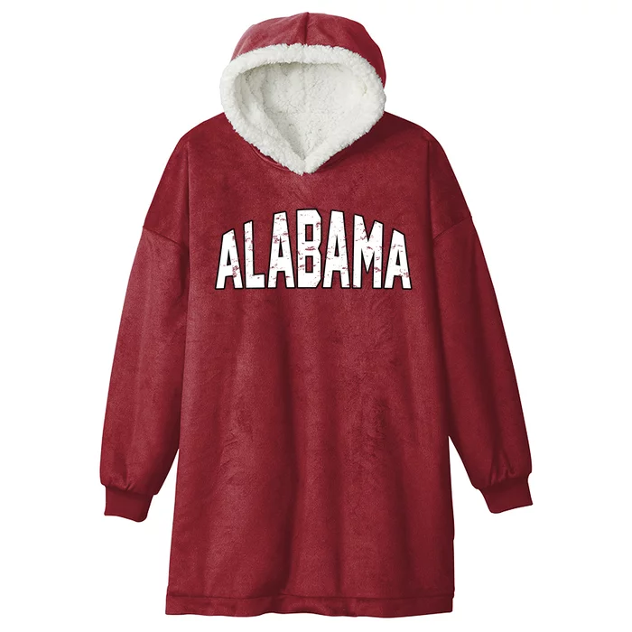 Alabama Retro Vintage Hooded Wearable Blanket