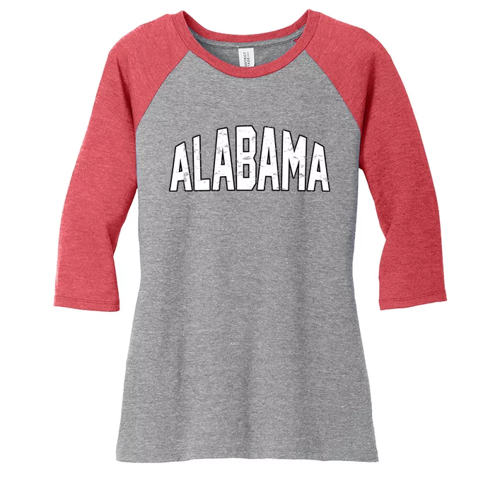 Alabama Retro Vintage Women's Tri-Blend 3/4-Sleeve Raglan Shirt