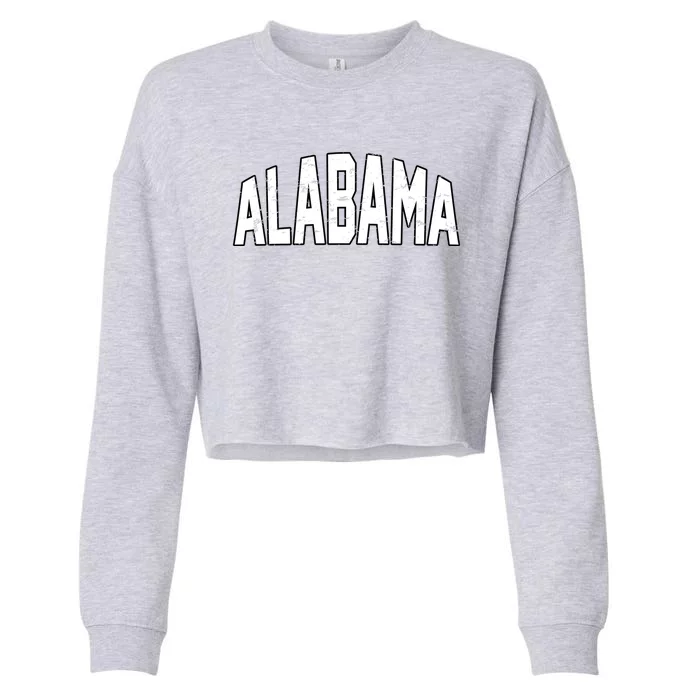 Alabama Retro Vintage Cropped Pullover Crew