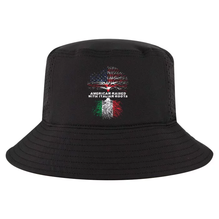 American Raised With Italian Roots Italy Cool Comfort Performance Bucket Hat