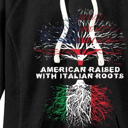 American Raised With Italian Roots Italy Women's Fleece Hoodie