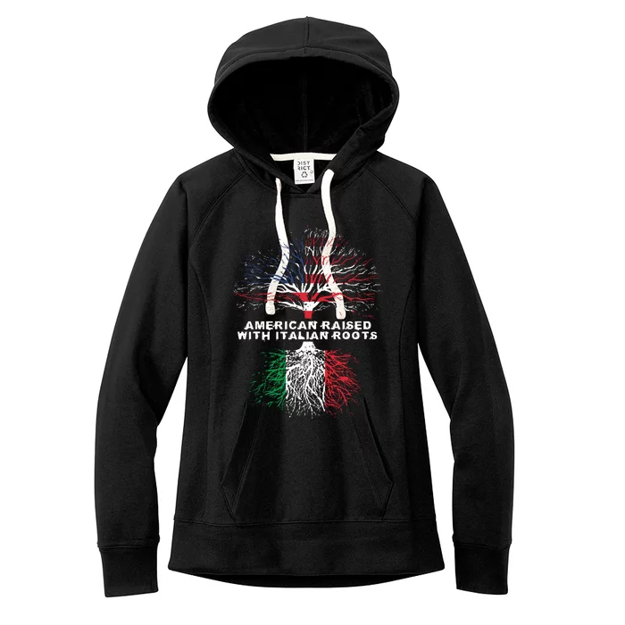 American Raised With Italian Roots Italy Women's Fleece Hoodie