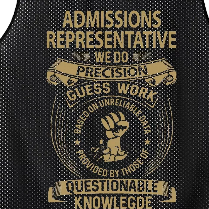 Admissions Representative We Do Precision Mesh Reversible Basketball Jersey Tank