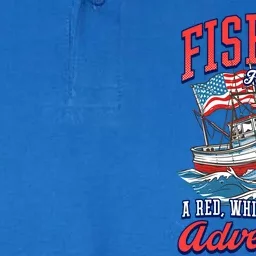 A Red White And Blue Adventure Design Patriotic Fishing Gift Softstyle Adult Sport Polo