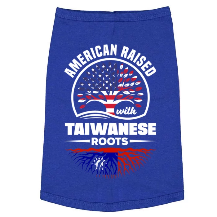 American Raised With Taiwanese Roots Taiwan Taiwanese Flag Gift Doggie Tank